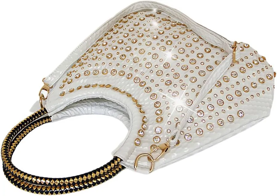 Fashion Diamonds Tote Bag For Women Handbags Leather Hobo Bag Shoulder Bag Rhinestone Messenger Crossbody Bags