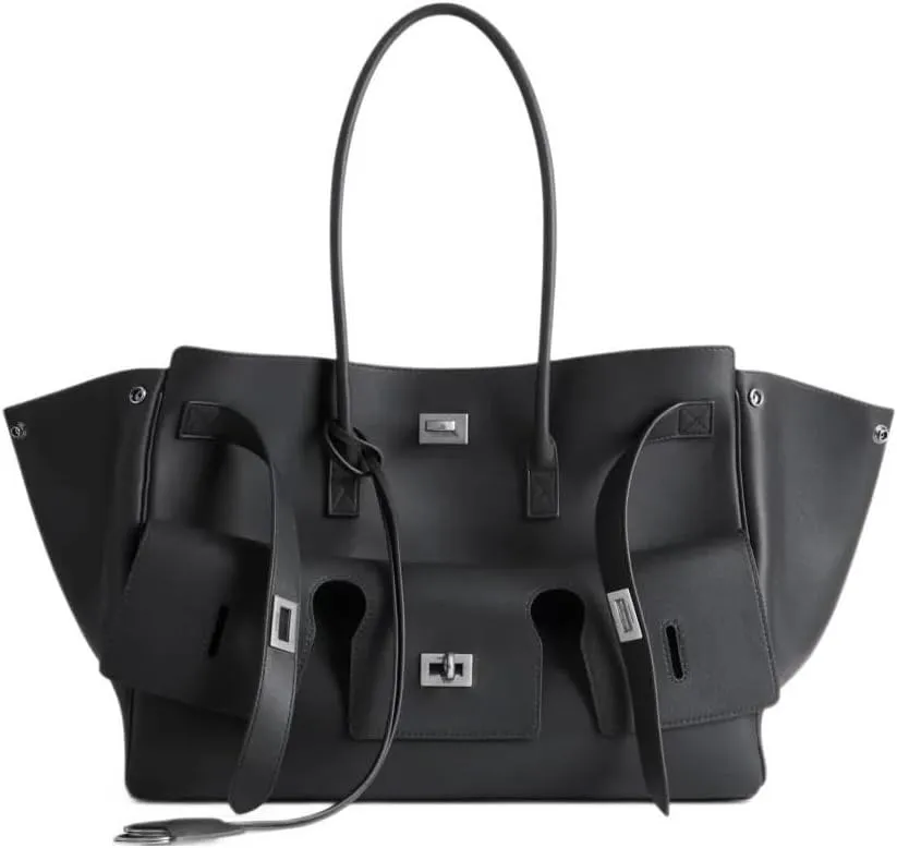 Fashionable Retro Genuine Leather Motorcycle Bag Large Capacity Cowhide tote bag Commuter Shoulder Bag Multi-pocket Design