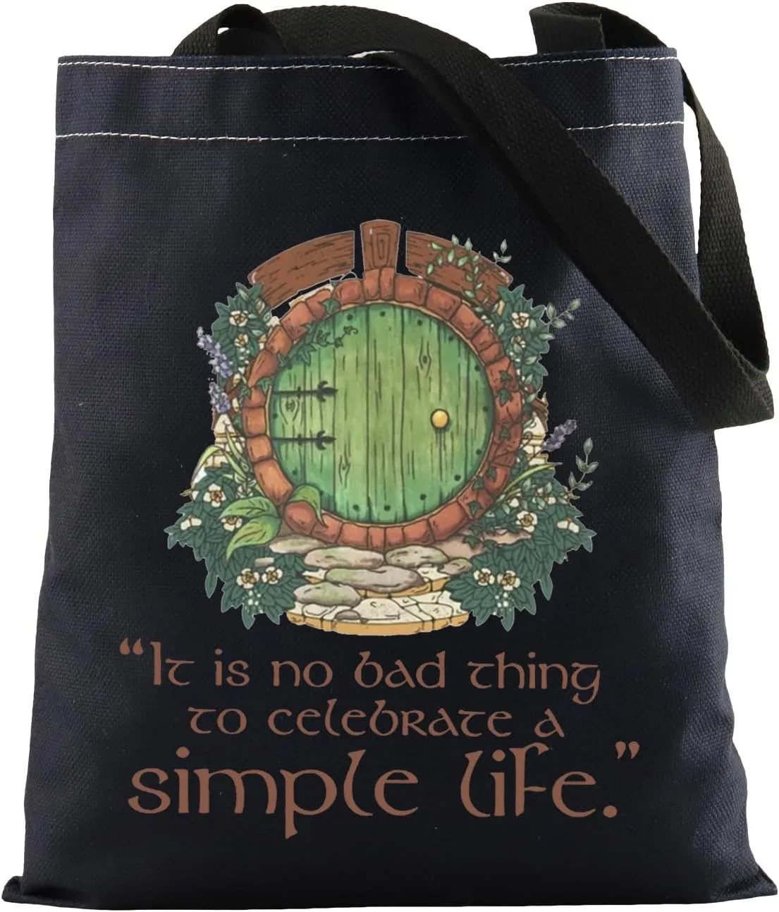 FOTAP Lord Ring Merch Ring Inspire Tote Bag Movie Handbag Fan Gift Hobbit Lover