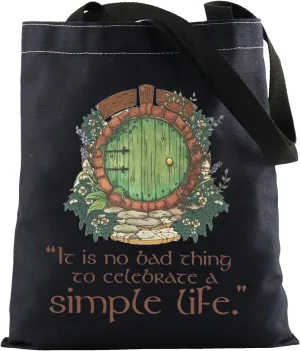 FOTAP Lord Ring Merch Ring Inspire Tote Bag Movie Handbag Fan Gift Hobbit Lover