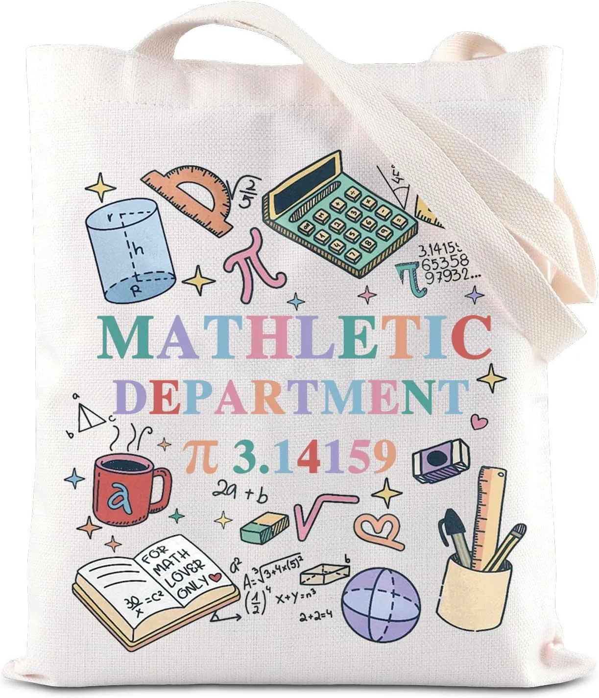 FOTAP Math Teacher Gift Mathletic Department Pi Day Tote Bag Mathletic Department Handbag Math Lover Gift Retirement Gift
