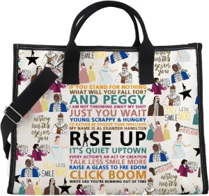 FOTAP Musical Movie Quotes Tote Bag Musical Inspire Shoulder Bag Drama Musical Lover Gift