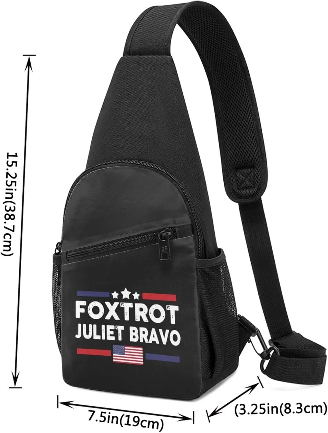 Foxtrot Juliet Bravo Chest Pack Leisure Shoulder Crossbody Chest Bag