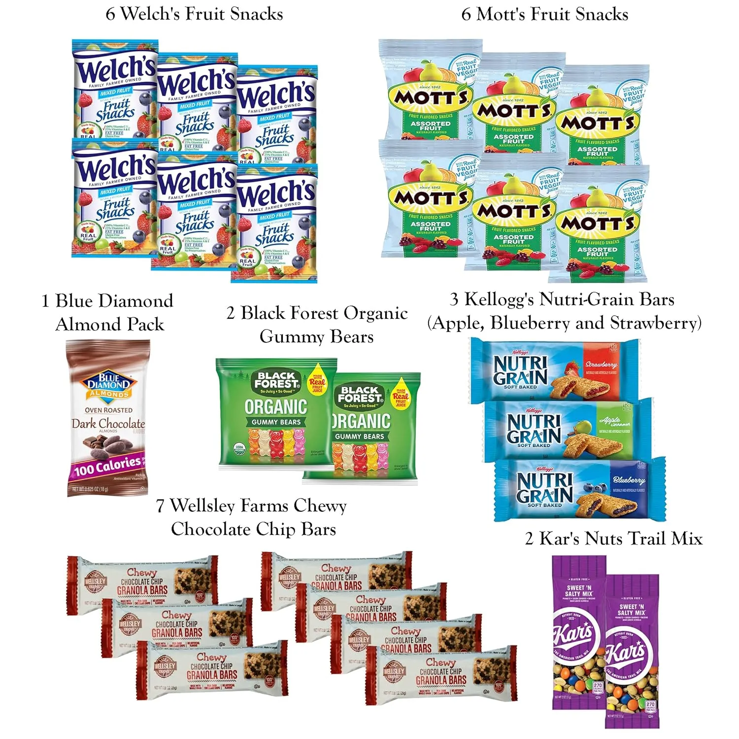 Foxy Fane 60-Count Holiday Gift Box - Assortment of 60 Healthy Snacks & Treats - Perfect Variety Pack for Valentine’s Day, Easter, Christmas & New Year’s - Great for Family, Friends, or Office Gifting