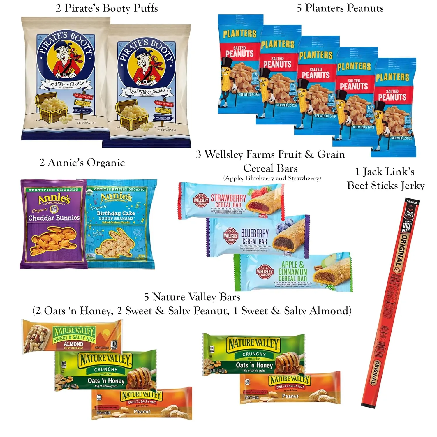 Foxy Fane 60-Count Holiday Gift Box - Assortment of 60 Healthy Snacks & Treats - Perfect Variety Pack for Valentine’s Day, Easter, Christmas & New Year’s - Great for Family, Friends, or Office Gifting