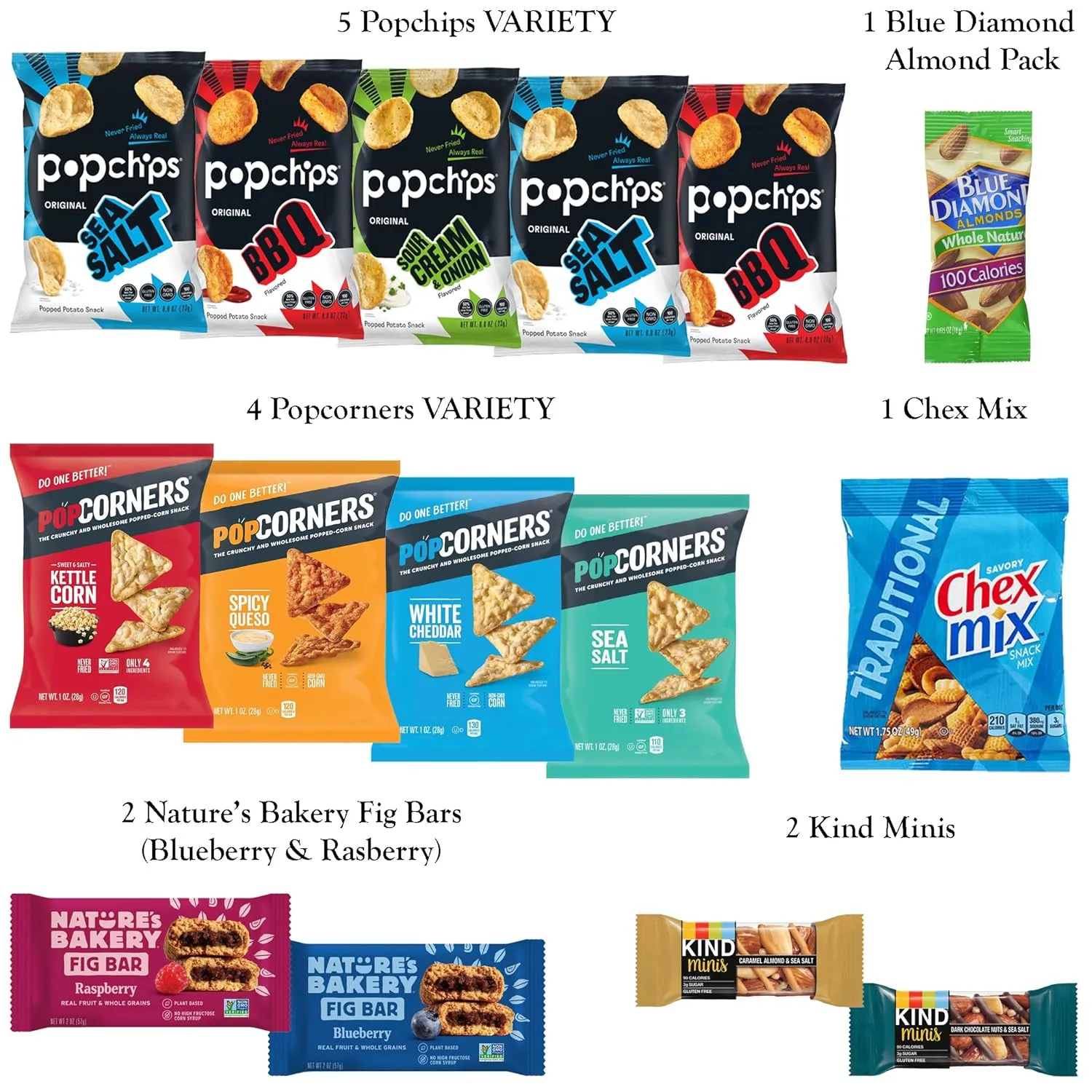 Foxy Fane 60-Count Holiday Gift Box - Assortment of 60 Healthy Snacks & Treats - Perfect Variety Pack for Valentine’s Day, Easter, Christmas & New Year’s - Great for Family, Friends, or Office Gifting
