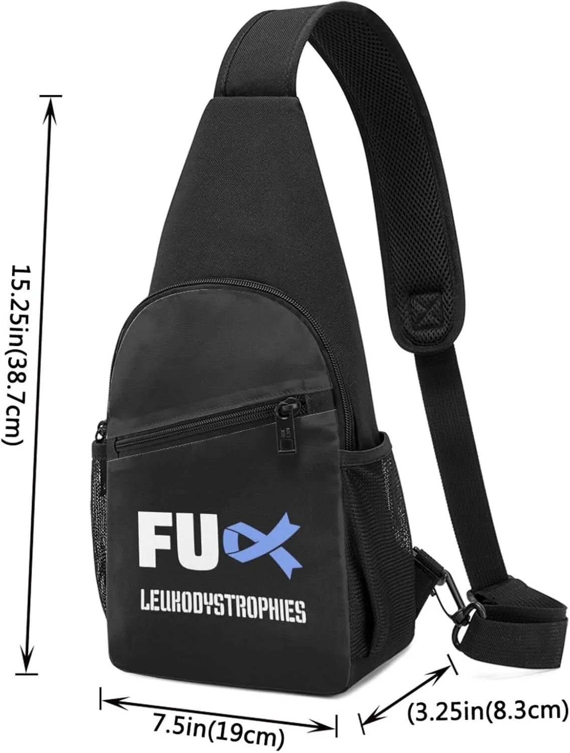 Fuck Leukodystrophies Awareness Chest Pack Leisure Shoulder Crossbody Chest Bag