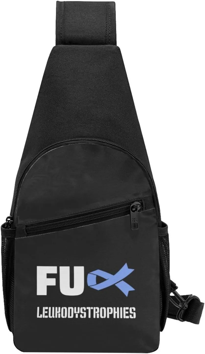 Fuck Leukodystrophies Awareness Chest Pack Leisure Shoulder Crossbody Chest Bag