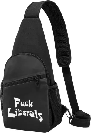Fuck Liberals Chest Pack Leisure Shoulder Crossbody Chest Bag