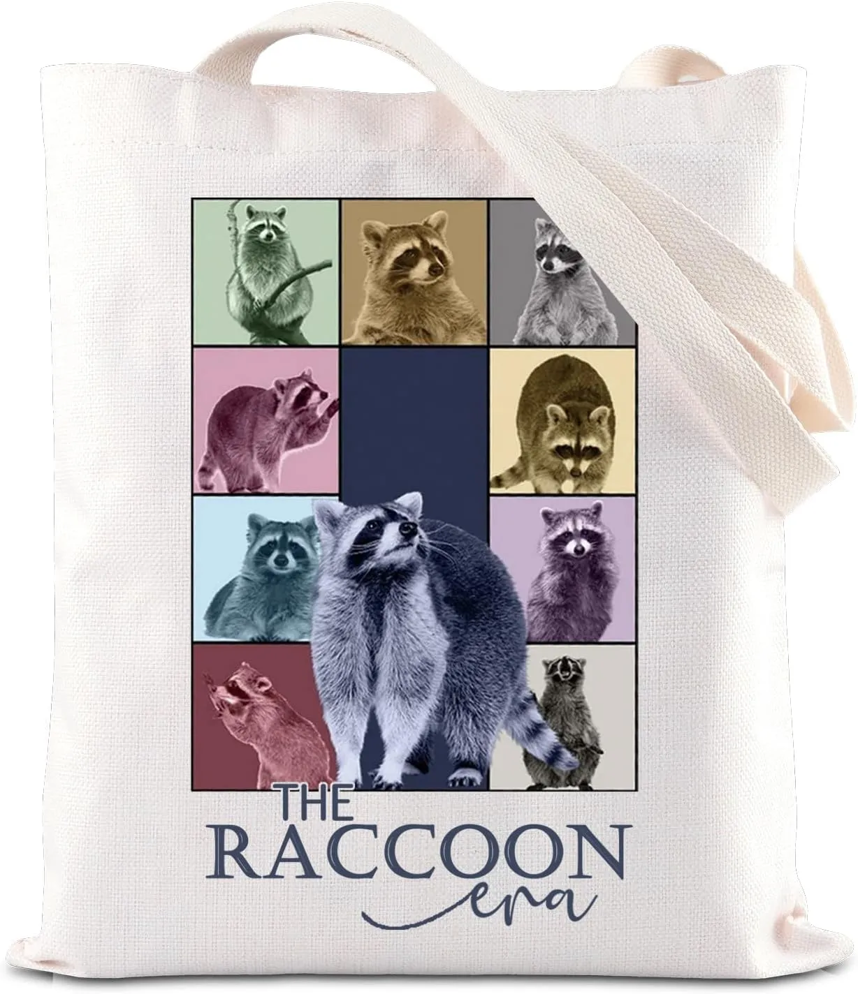 Funny Raccoon Era Tote Bag - Raccoon Lovers Handbag, Animal Print, Trash Panda Gift