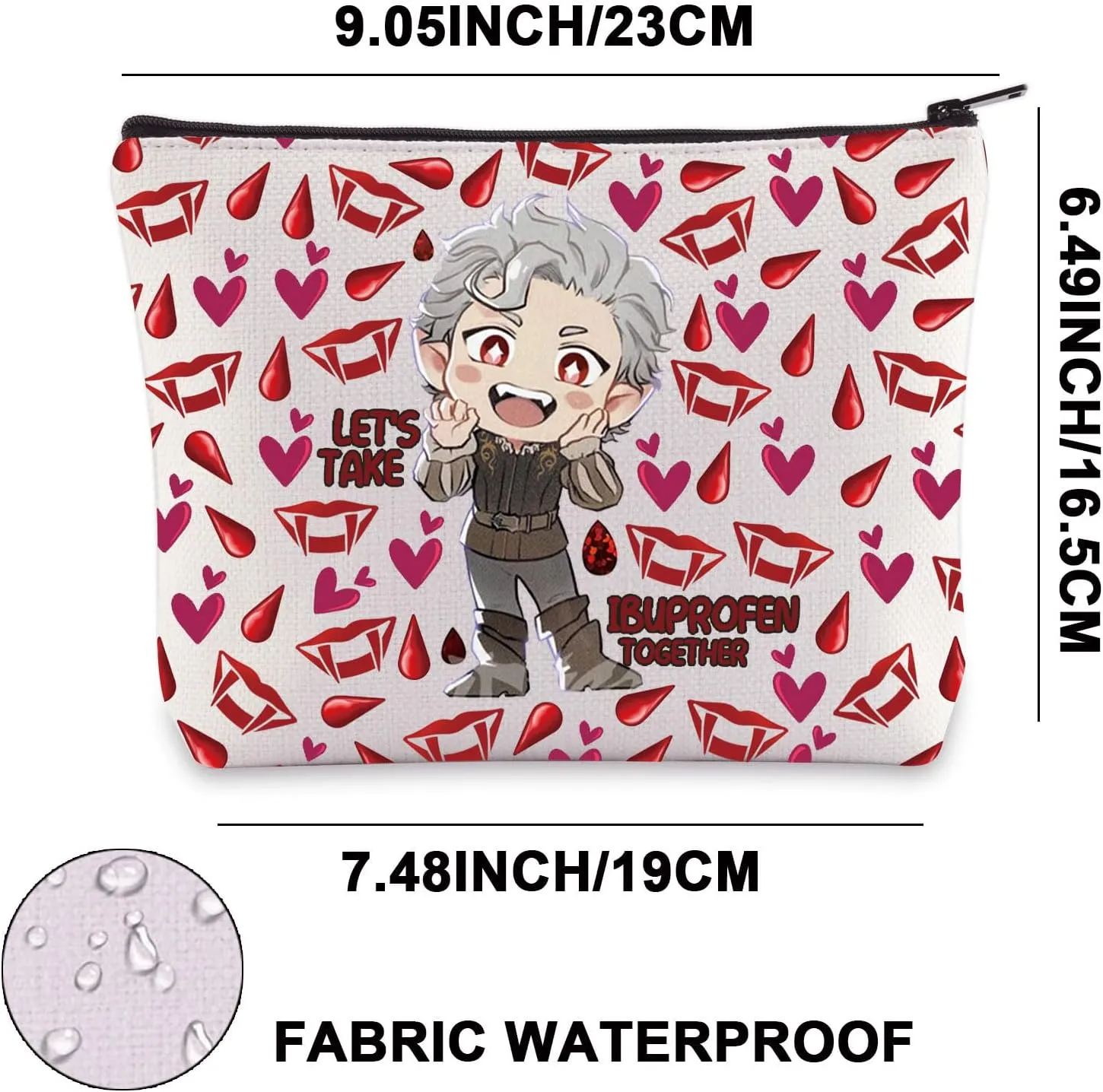 G2TUP BG3 Astarion Makeup Bag Astarion High Elf Gifts Astarion Approves Zipper Pouch BG3 Astarion Merch (LET'S TAKE)