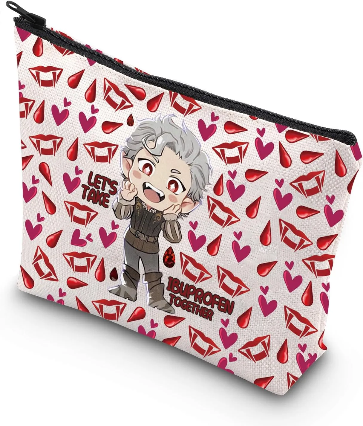 G2TUP BG3 Astarion Makeup Bag Astarion High Elf Gifts Astarion Approves Zipper Pouch BG3 Astarion Merch (LET'S TAKE)