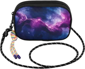 Galaxy Nebula Purple Small Crossbody Bags for Women Cell Phone Purses Shoulder Bag Handbag with Adjustable Strap