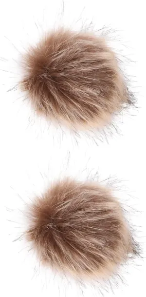 Gatuida Imitation Raccoon Fox Ball Tassel Trim Faux Yarn Balls Artificial Fox Decor Clothing Ball Hats Pom Poms