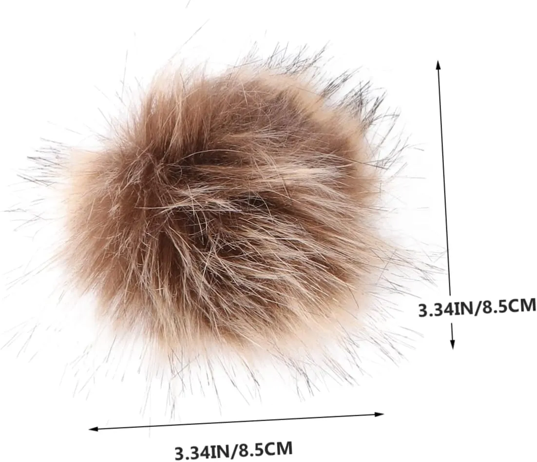Gatuida Imitation Raccoon Fox Ball Tassel Trim Faux Yarn Balls Artificial Fox Decor Clothing Ball Hats Pom Poms