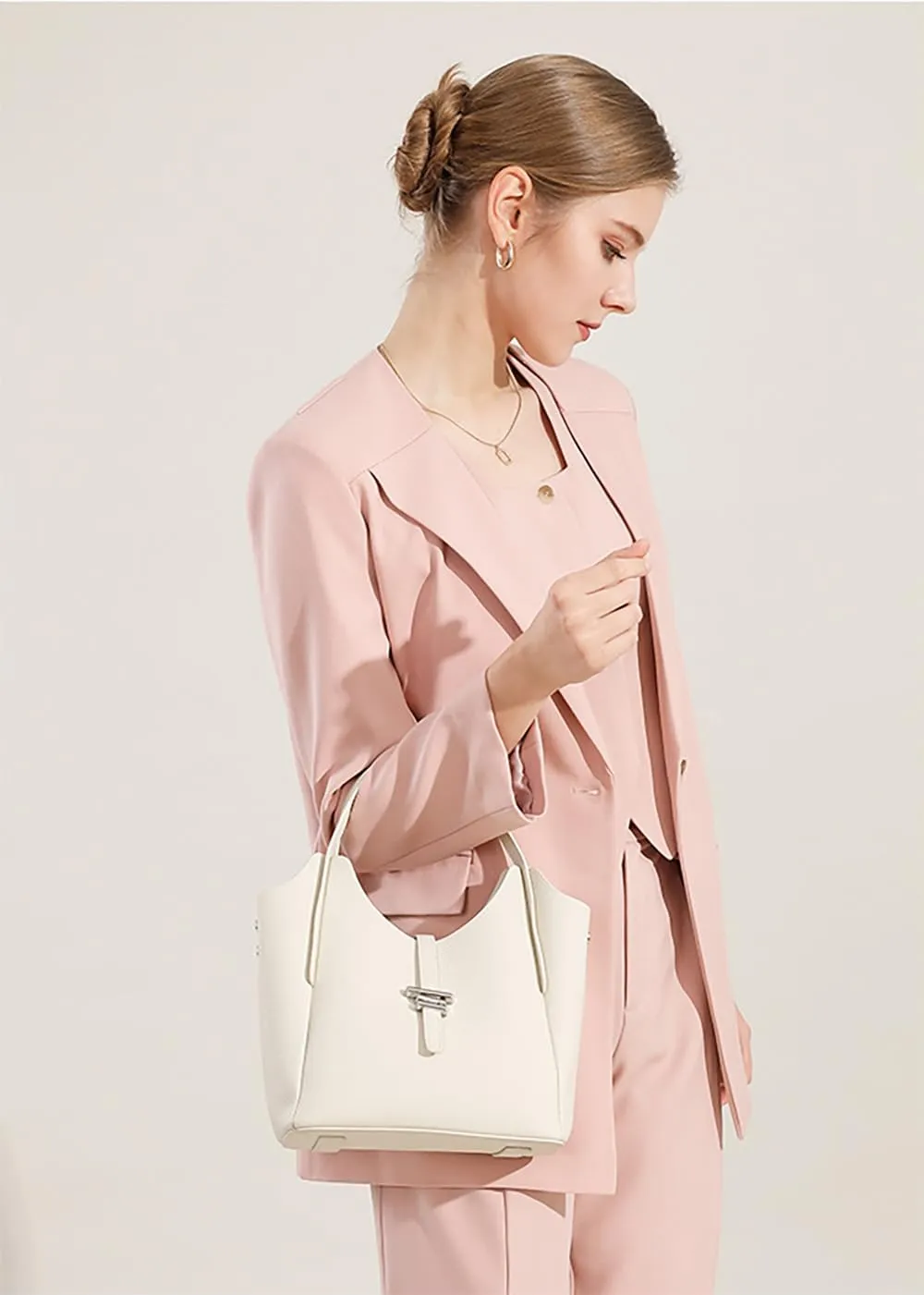 Genuine Leather Purses for Women Tote Handbag Real Soft Shoulder Bag for Work Bag