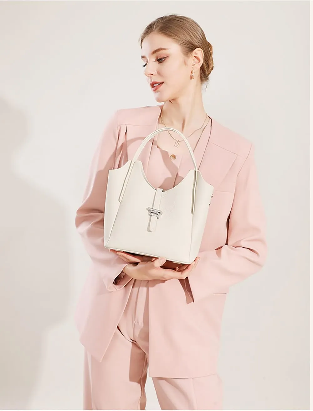 Genuine Leather Purses for Women Tote Handbag Real Soft Shoulder Bag for Work Bag