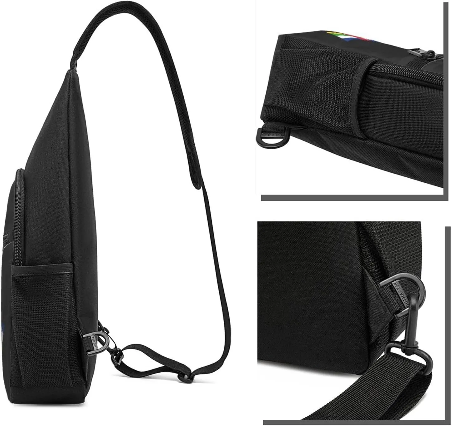 GERRIT American And Central African Republic Flag Chest Pack Leisure Shoulder Crossbody Chest Bag