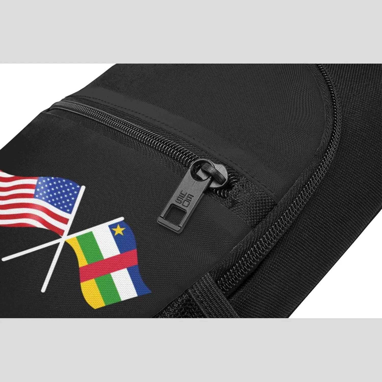 GERRIT American And Central African Republic Flag Chest Pack Leisure Shoulder Crossbody Chest Bag