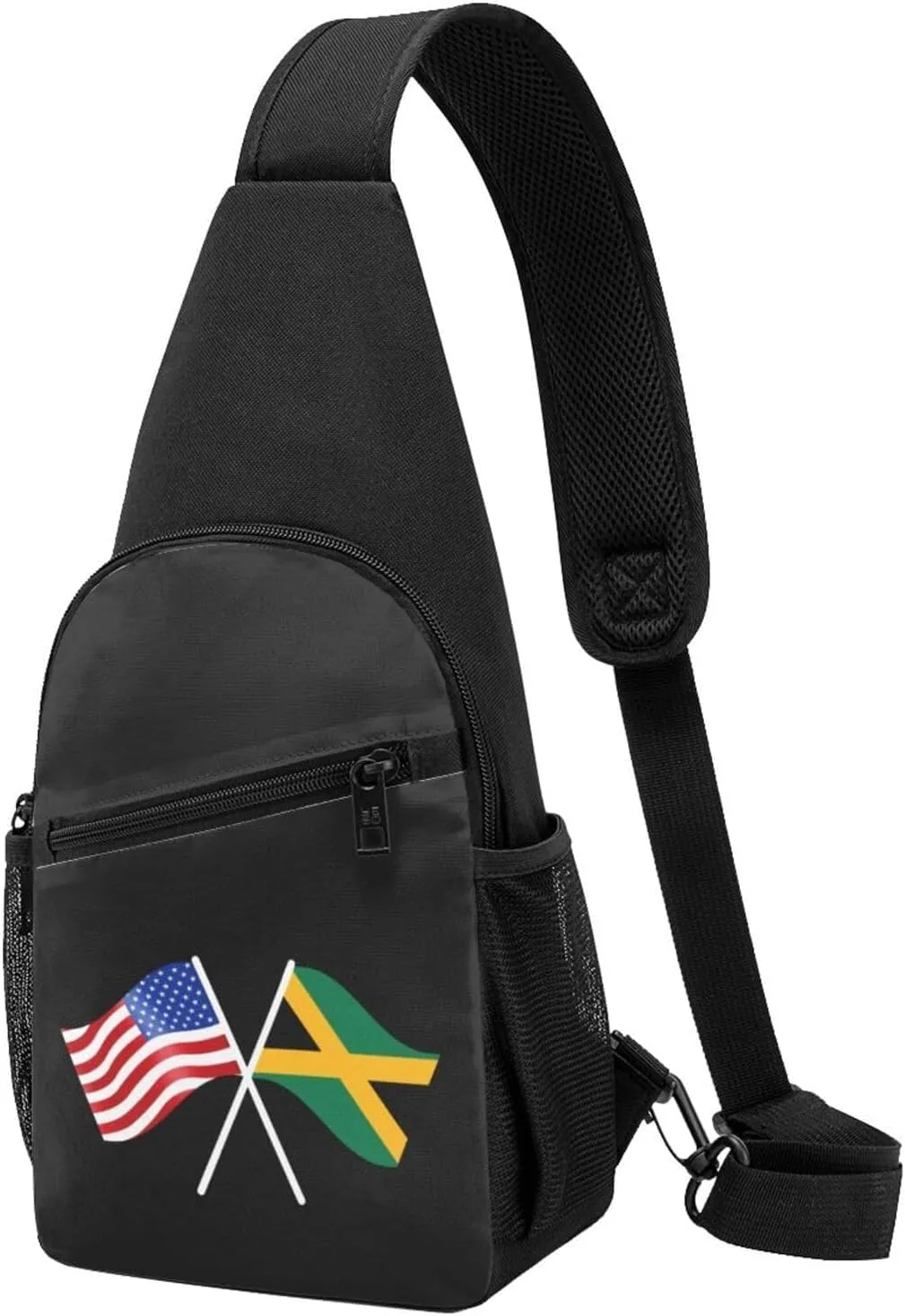 GERRIT American And Jamaica Flag Chest Pack Leisure Shoulder Crossbody Chest Bag