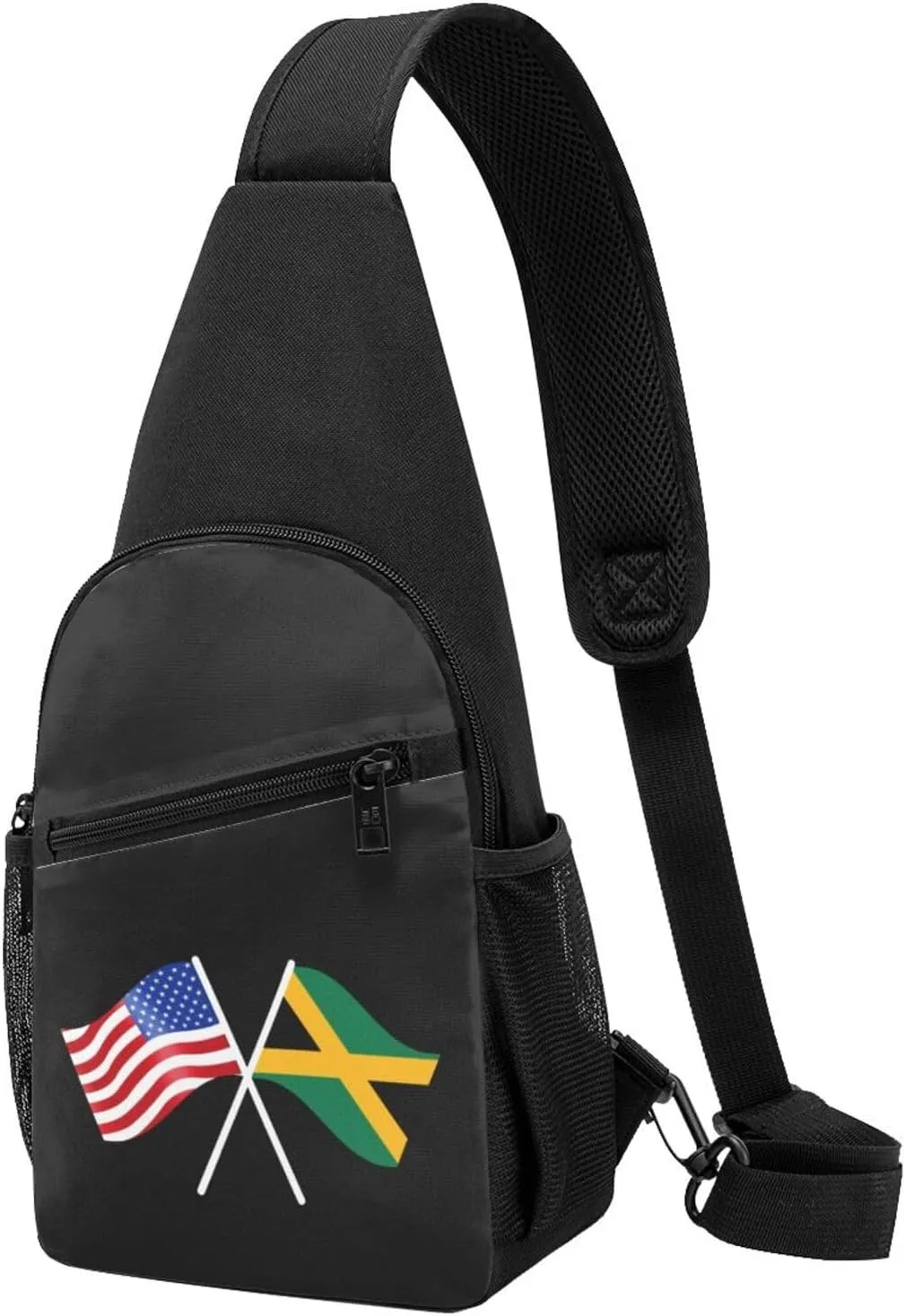 GERRIT American And Jamaica Flag Chest Pack Leisure Shoulder Crossbody Chest Bag