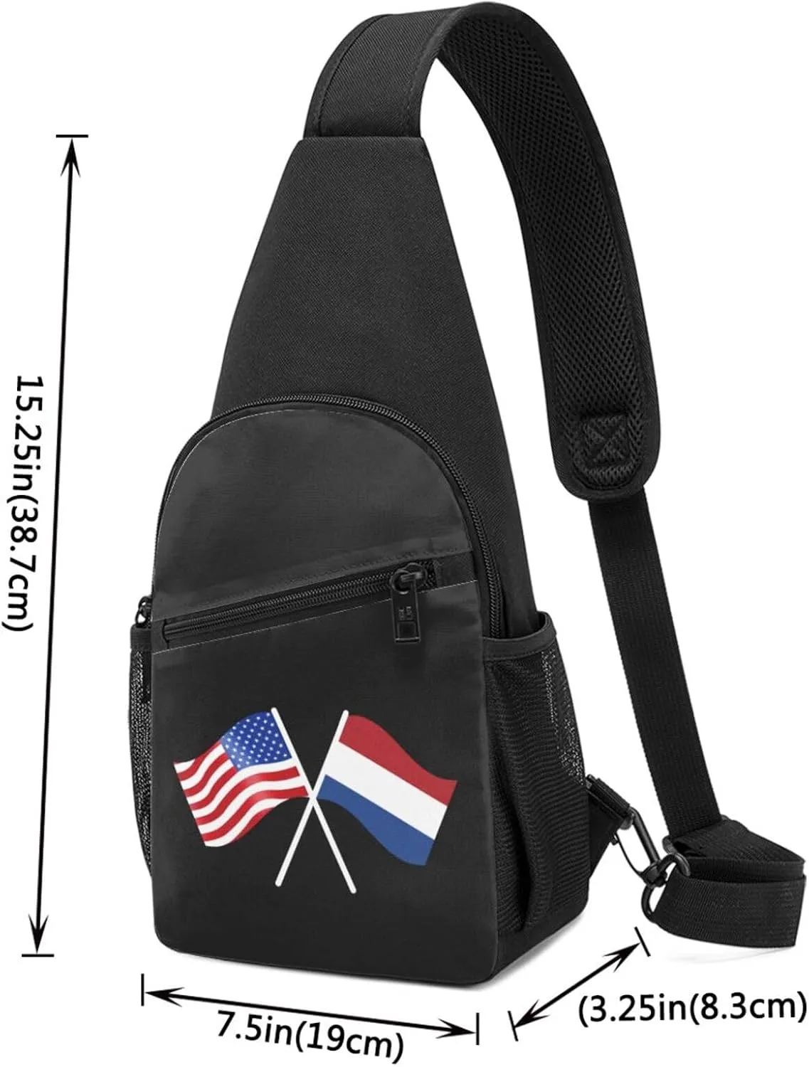 GERRIT American And Netherlands Flag Chest Pack Leisure Shoulder Crossbody Chest Bag