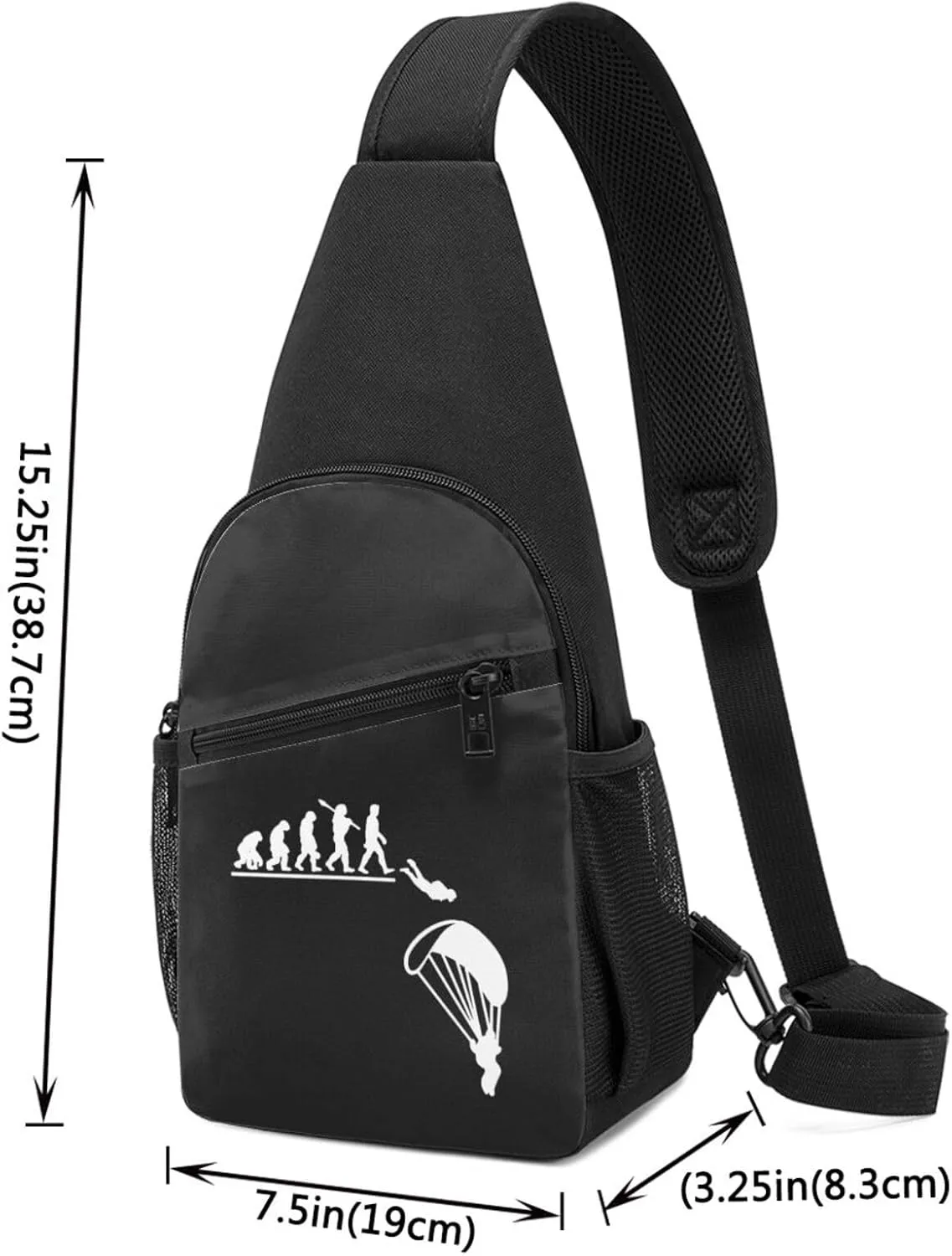 GERRIT Evolution of Skydiving Chest Pack Leisure Shoulder Crossbody Chest Bag