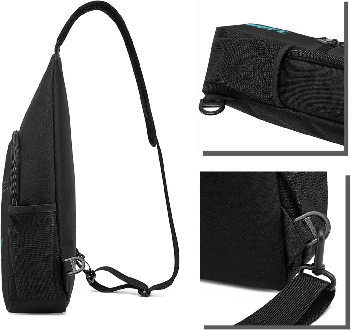 GERRIT Hope for a Cure Cervical Cancer Awareness Chest Pack Leisure Shoulder Crossbody Chest Bag