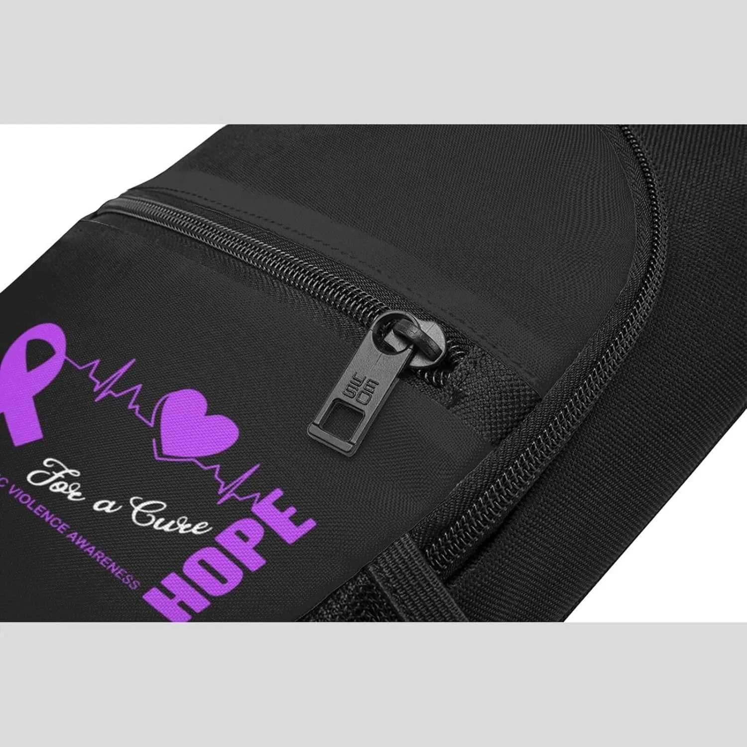 GERRIT Hope for a Cure Domestic Violence Awareness Chest Pack Leisure Shoulder Crossbody Chest Bag