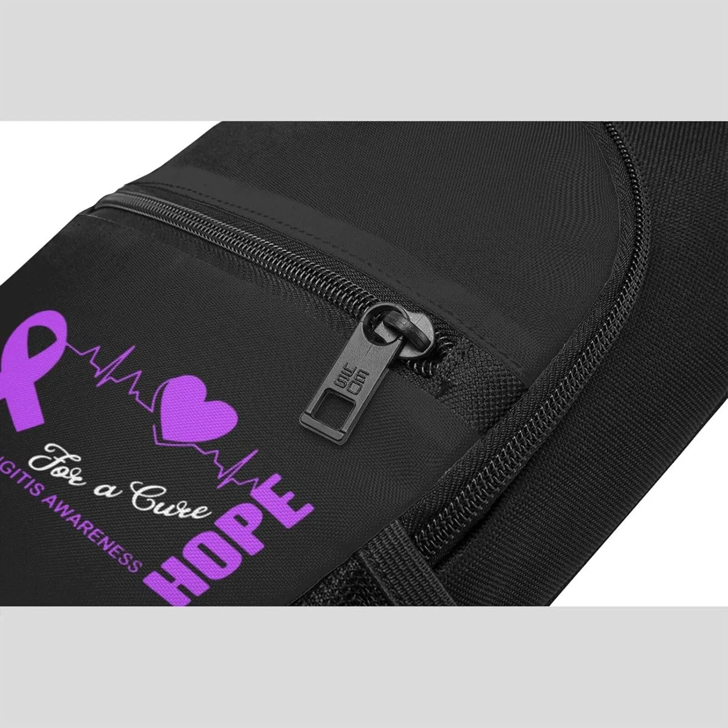 GERRIT Hope for a Cure Meningitis Awareness Chest Pack Leisure Shoulder Crossbody Chest Bag