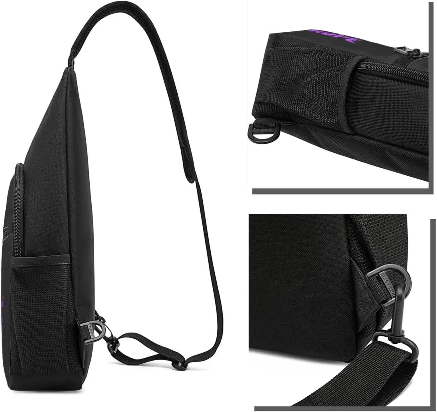 GERRIT Hope for a Cure Meningitis Awareness Chest Pack Leisure Shoulder Crossbody Chest Bag