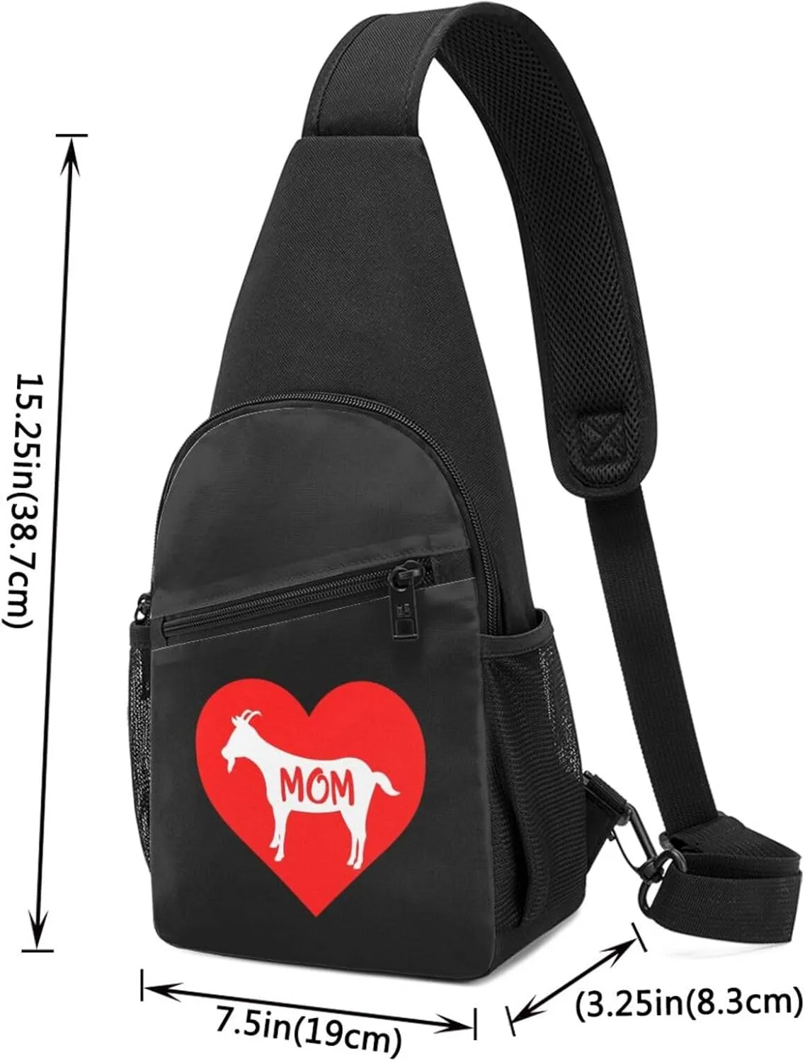 GERRIT Mama Goat Chest Pack Leisure Shoulder Crossbody Chest Bag