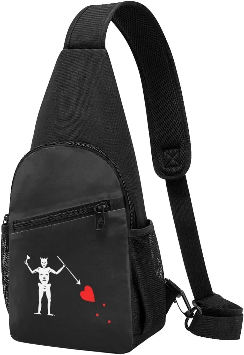 GERRIT Pirate Flag Blackbeard Chest Pack Leisure Shoulder Crossbody Chest Bag