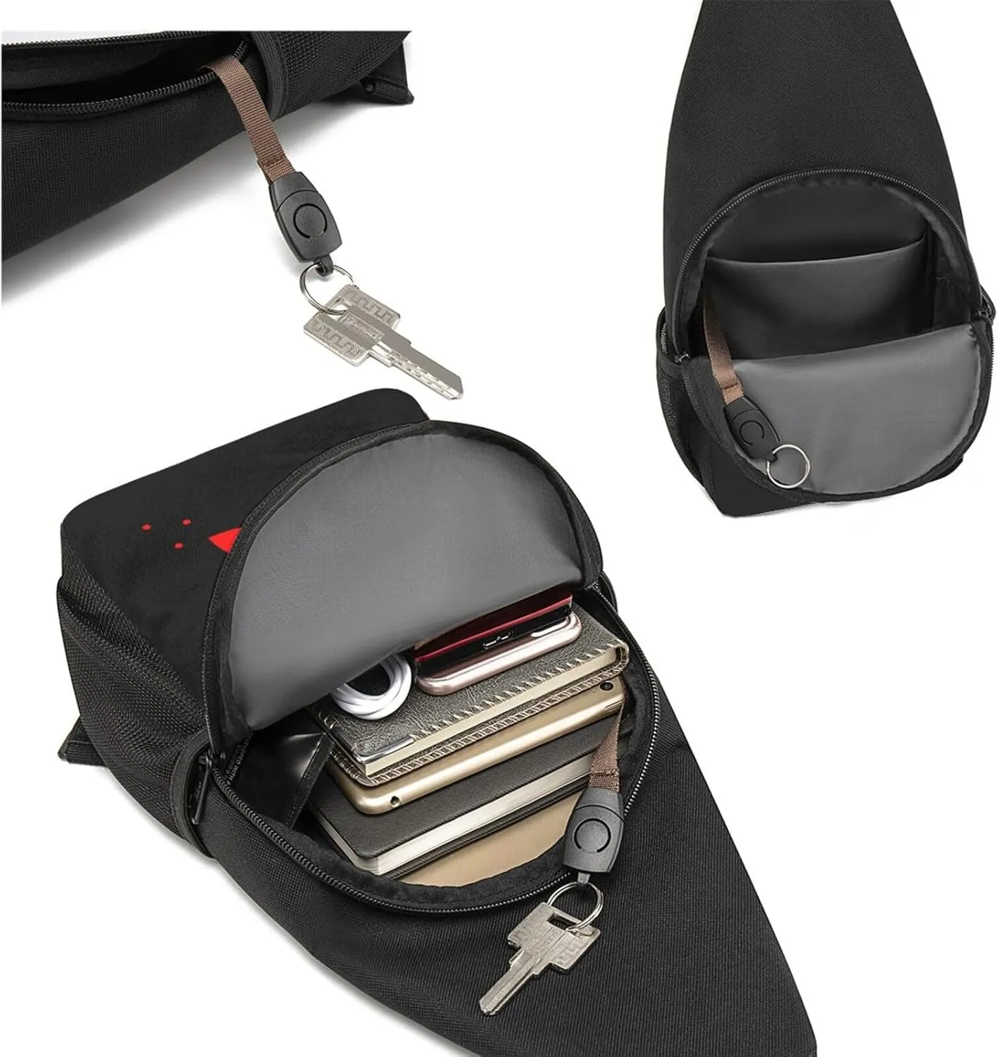 GERRIT Pirate Flag Blackbeard Chest Pack Leisure Shoulder Crossbody Chest Bag