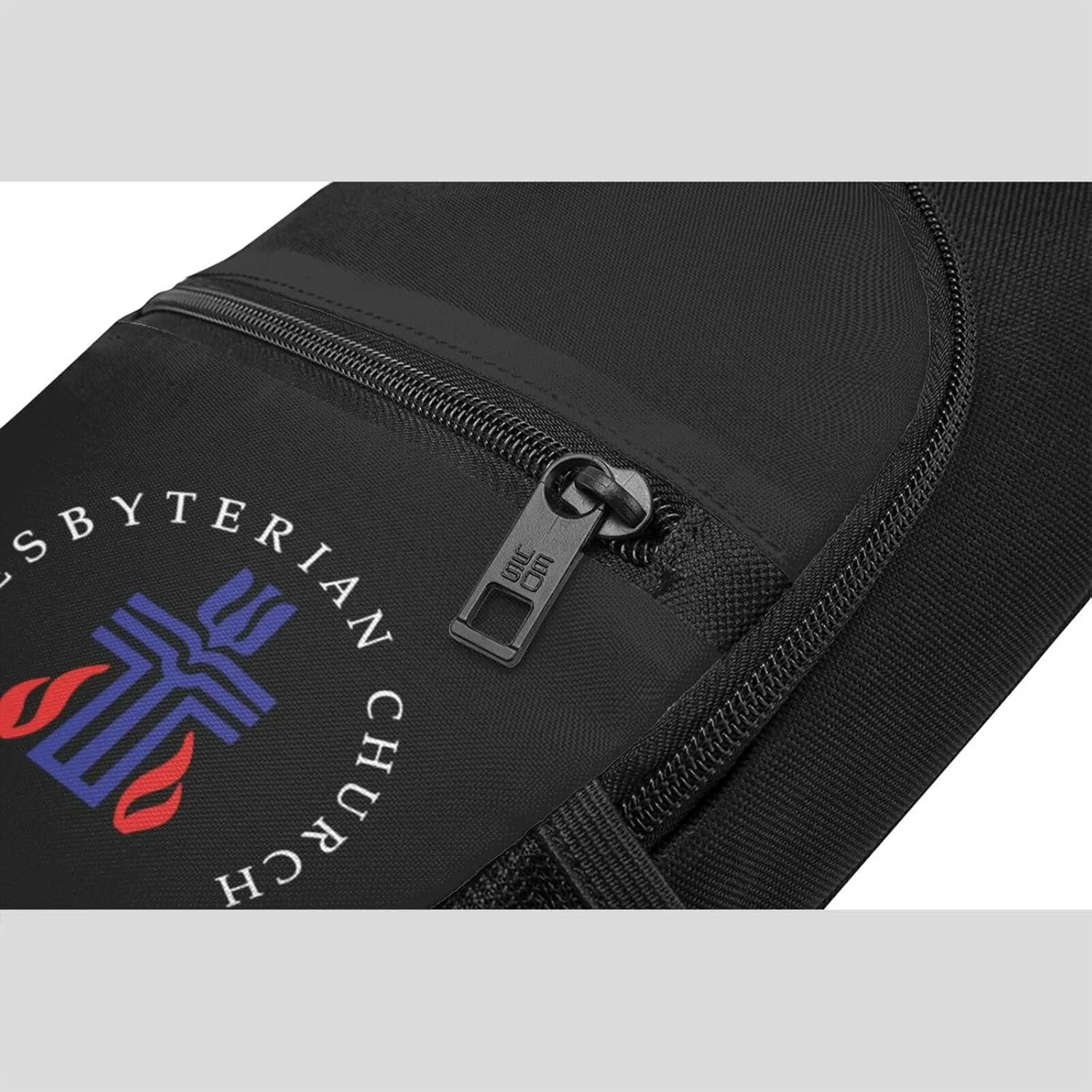 GERRIT Presbyterian Church Cross Seal Chest Pack Leisure Shoulder Crossbody Chest Bag, Black