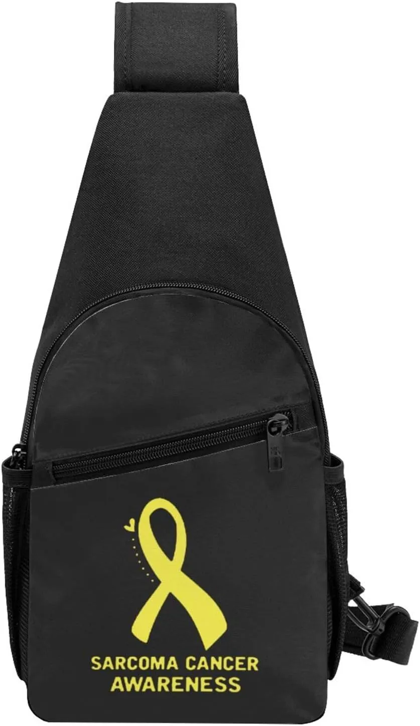 GERRIT Sarcoma Cancer Awareness Chest Pack Leisure Shoulder Crossbody Chest Bag