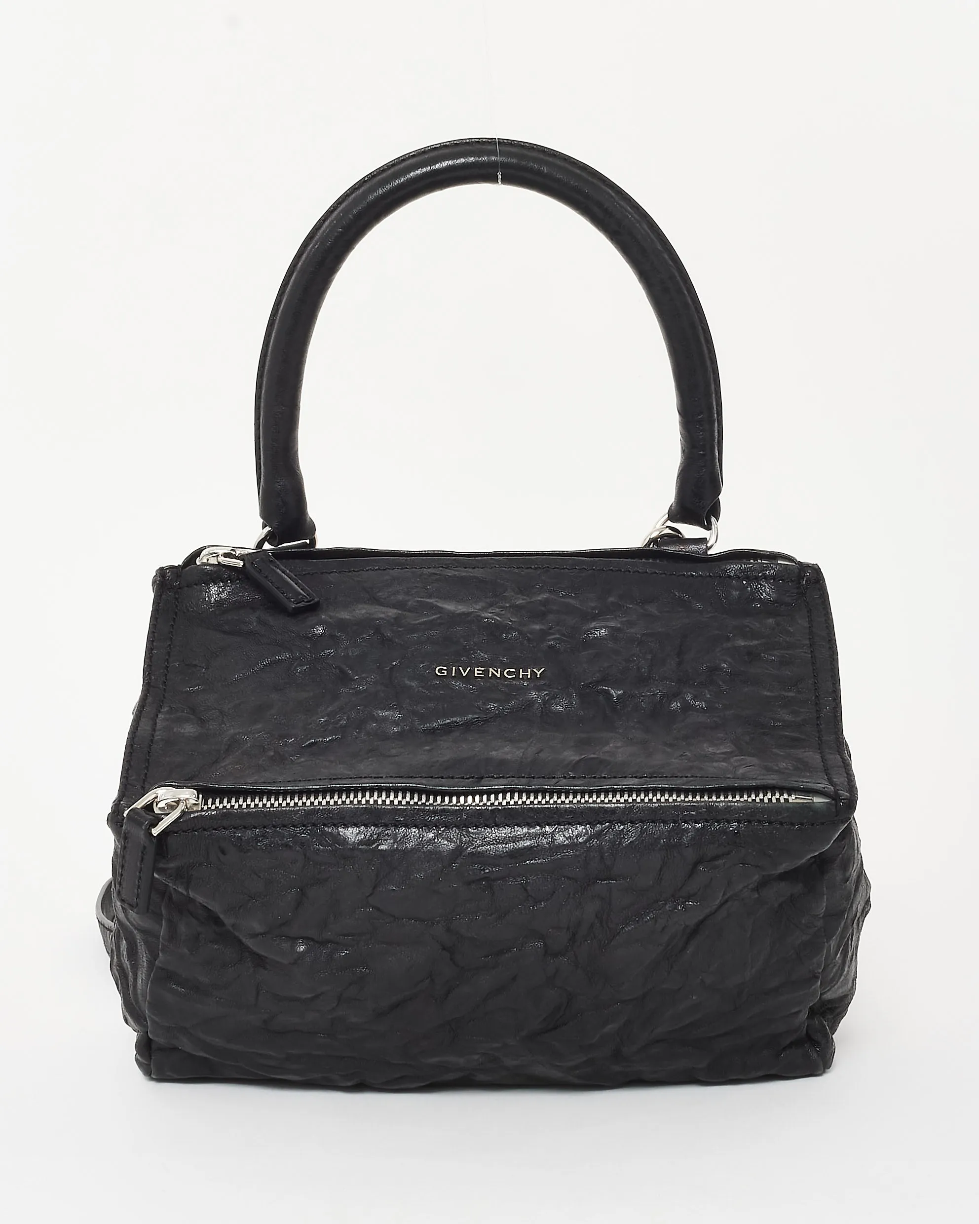Givenchy Black Crinkle Leather Pandora Bag