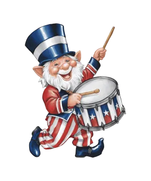 Gnome Celebrating the USA - Ready To Print DTF Transfers