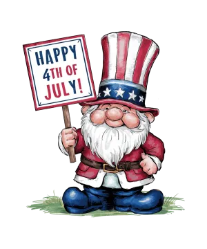 Gnome of Patriotic Pride - Ready To Print DTF Transfers