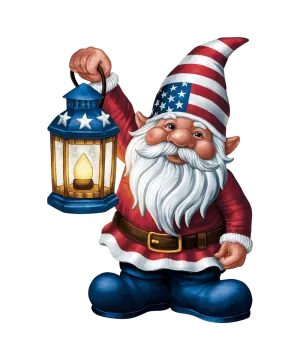 Gnome of the Red, White, & Blue - Ready To Print DTF Transfers