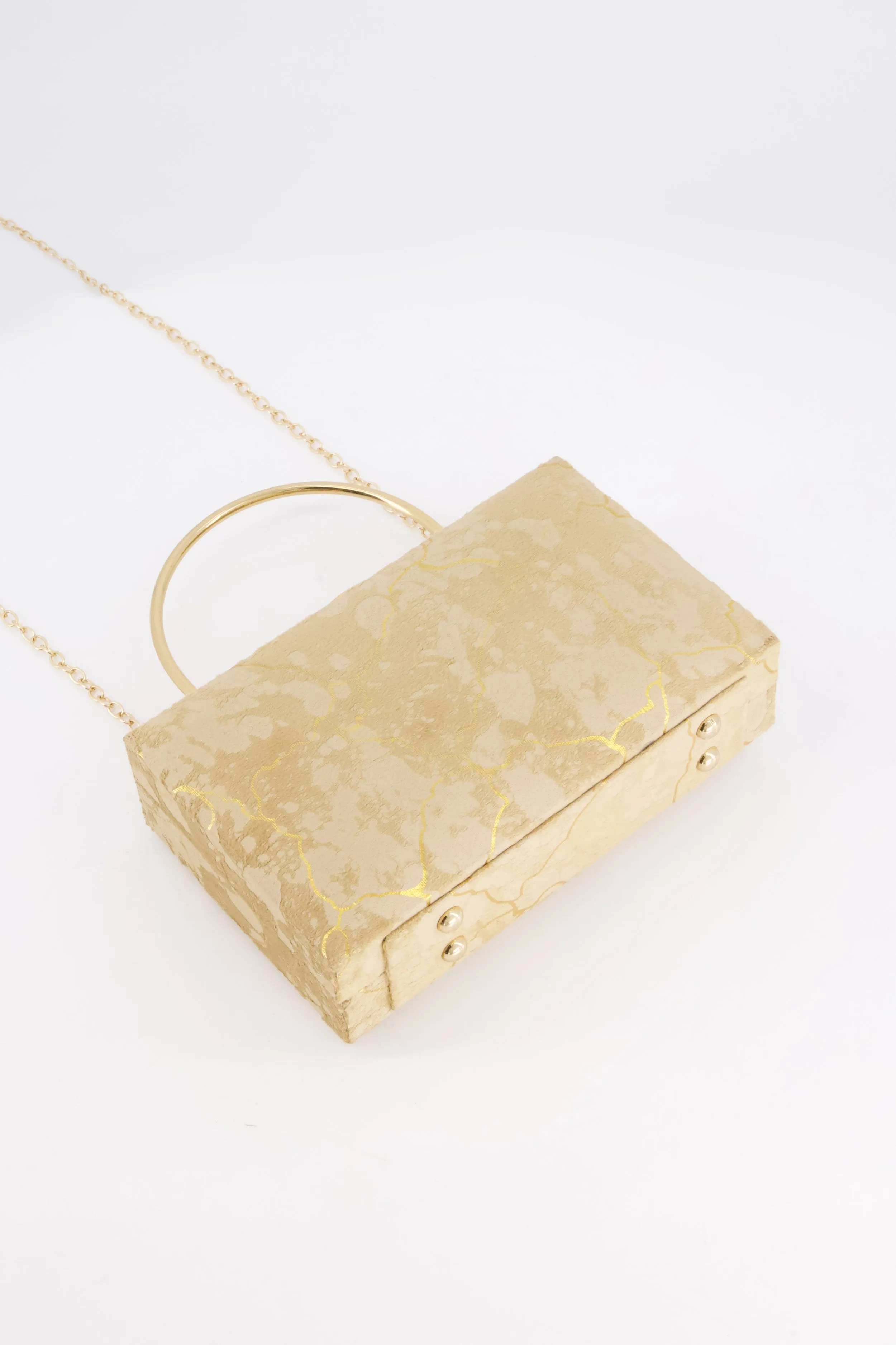 Gold Marble Clutch