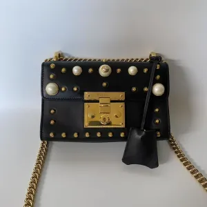 Gucci Broadway Black Studded Shoulder Bag