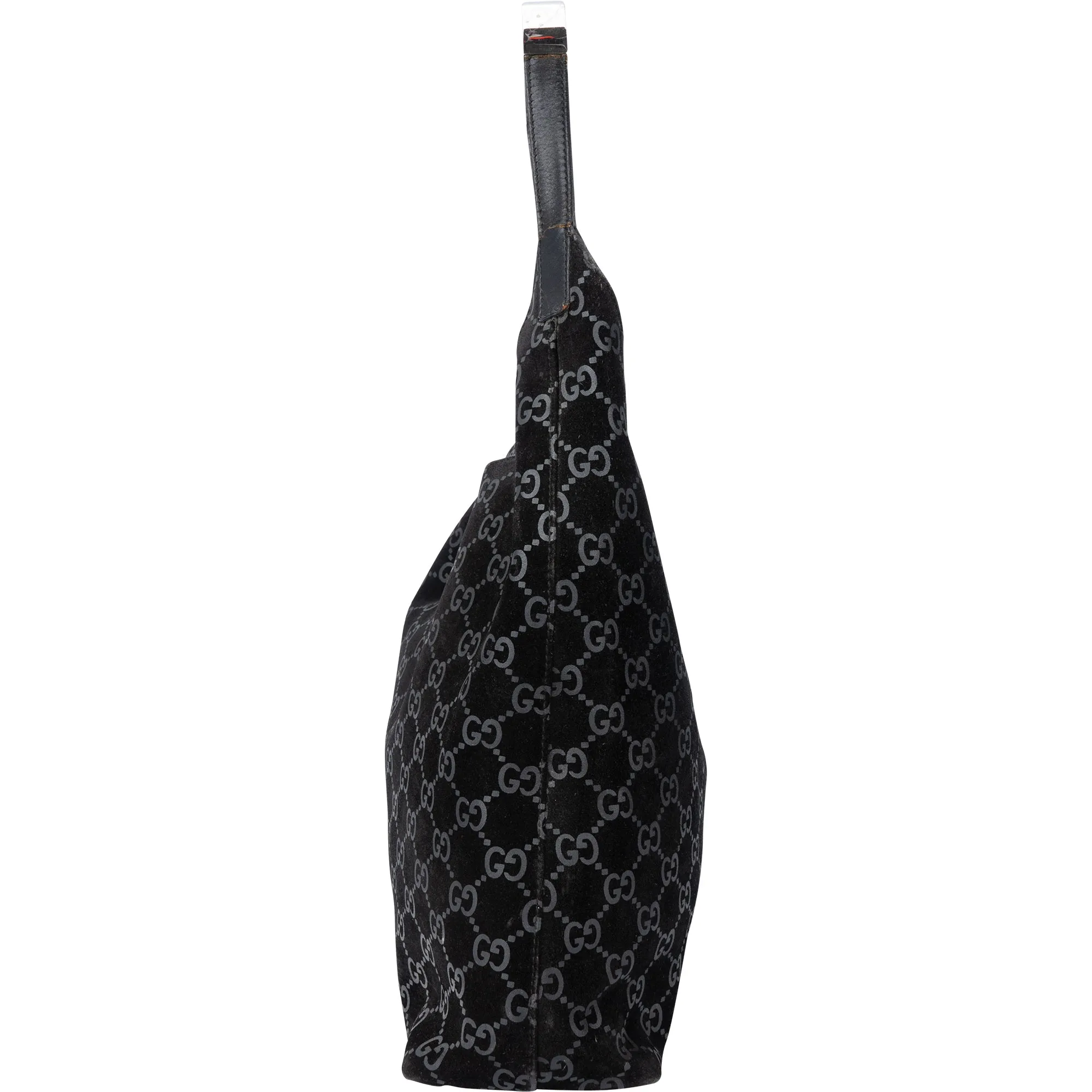 Gucci GG Suede Monogram Hobo Bag