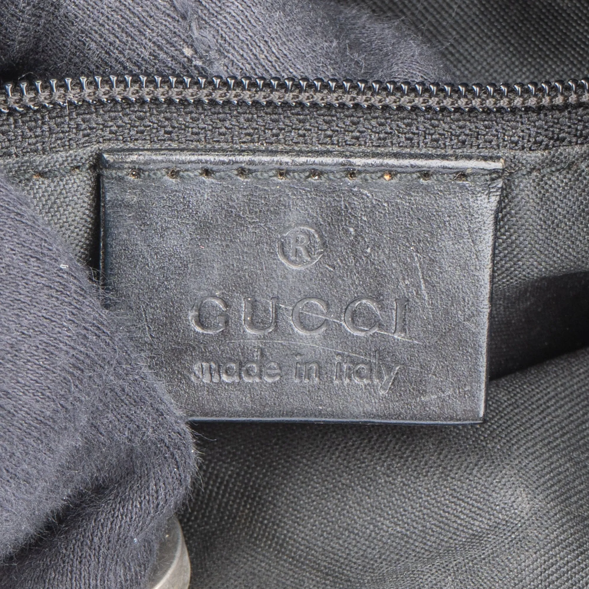 Gucci GG Suede Monogram Hobo Bag
