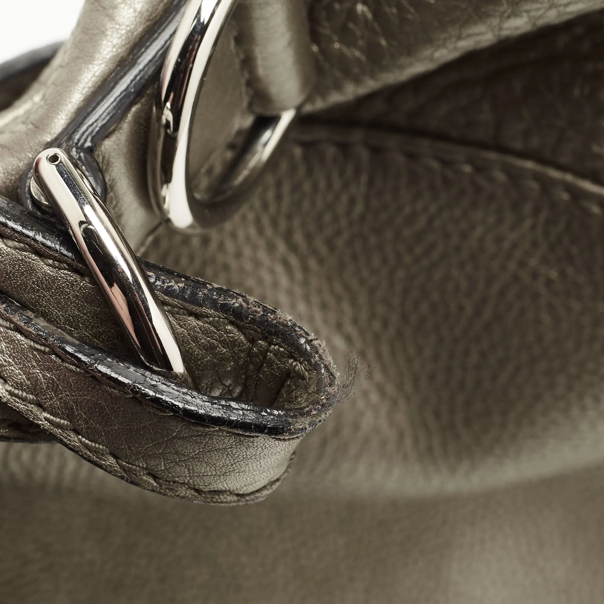 Gucci Metallic Leather Techno Horsebit Hobo