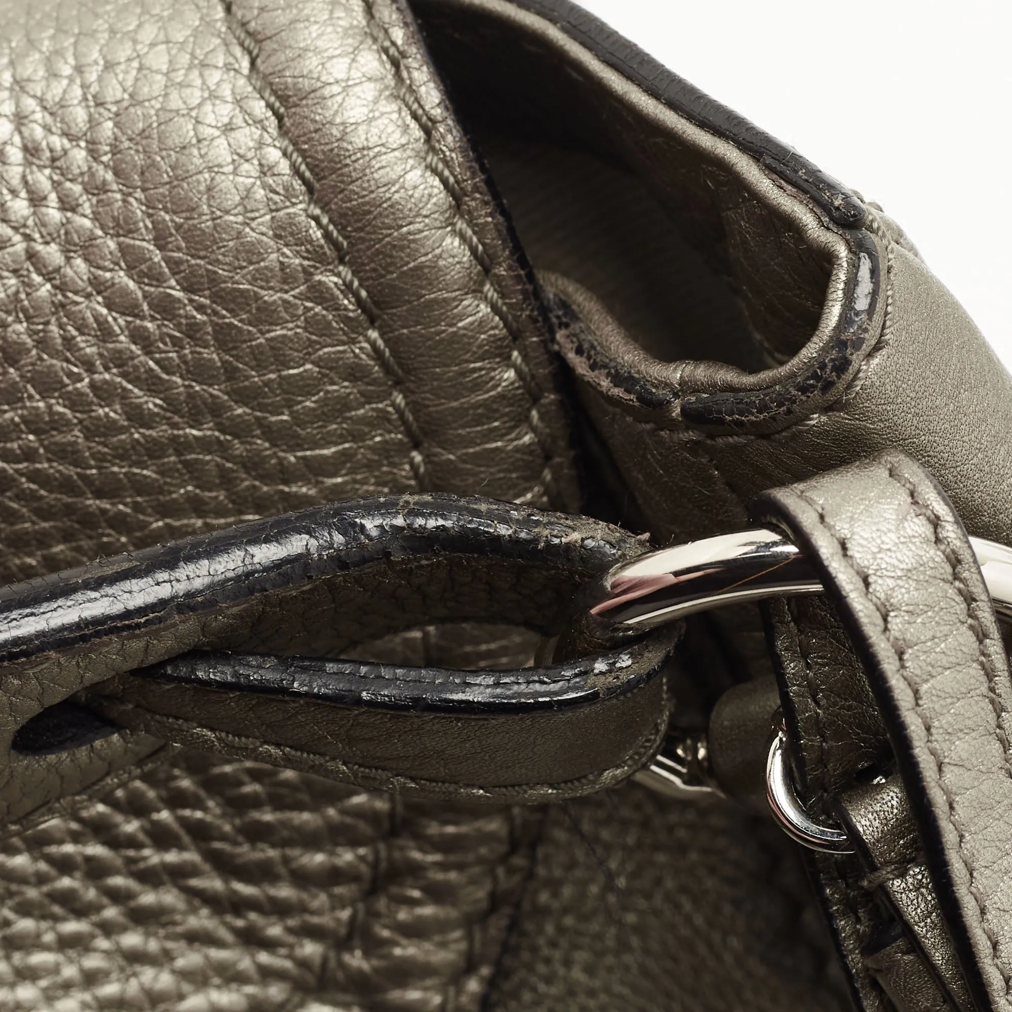 Gucci Metallic Leather Techno Horsebit Hobo