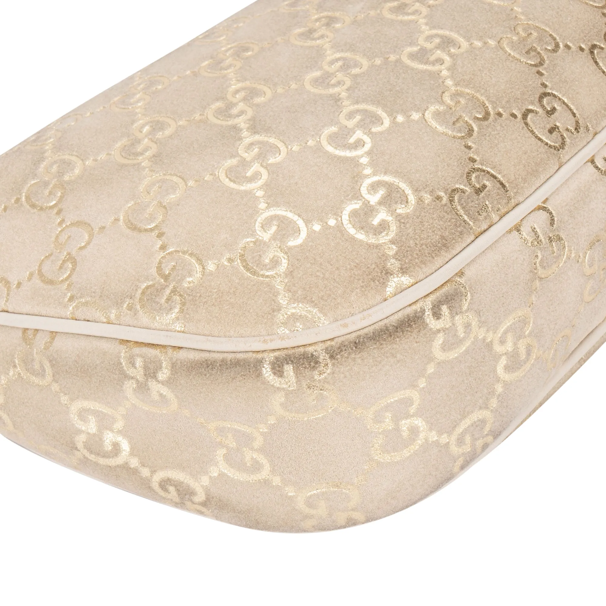 Gucci Suede Golden GG Monogram Handbag