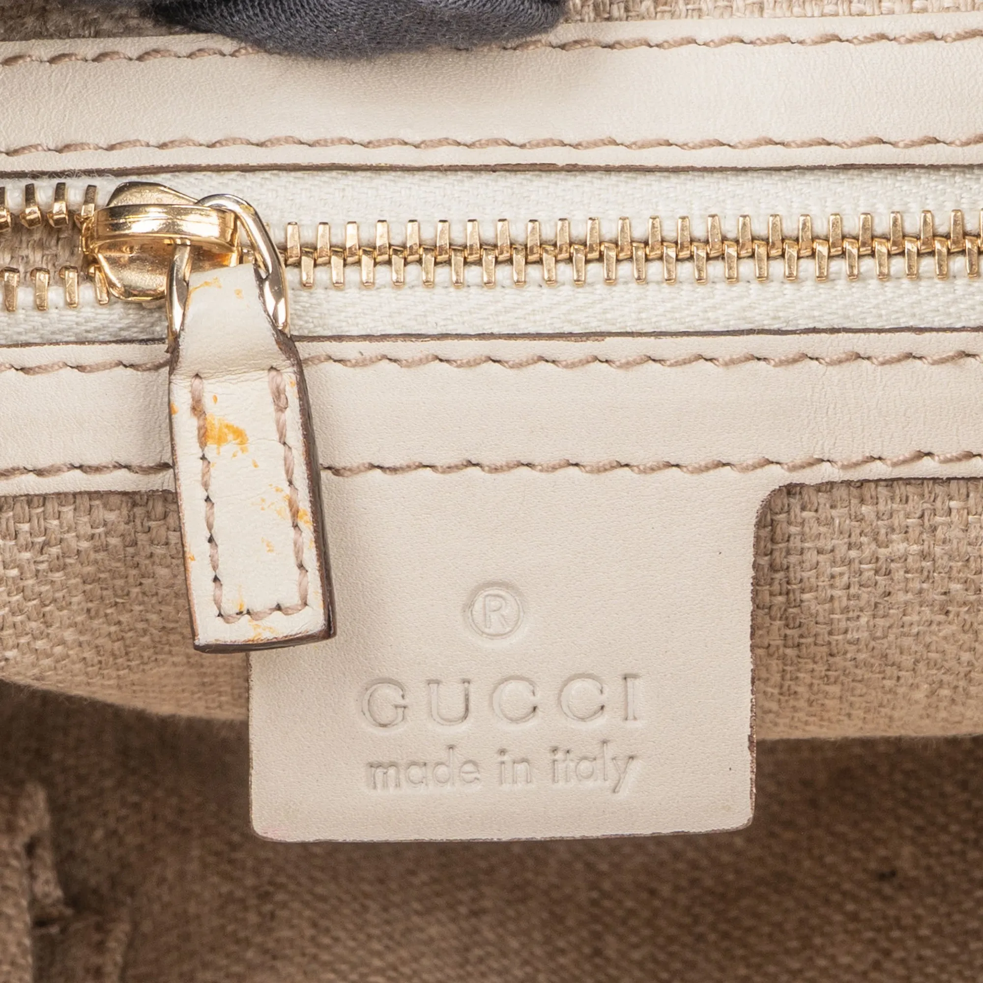 Gucci Suede Golden GG Monogram Handbag