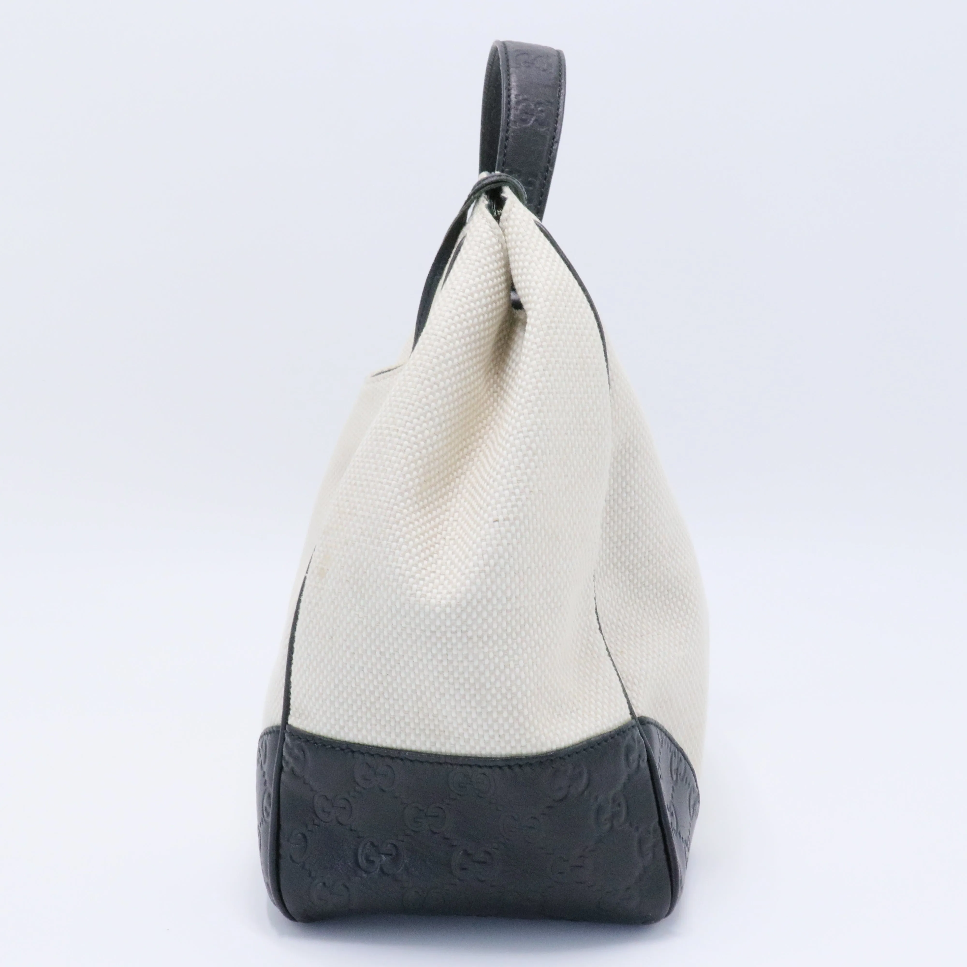 Guccissima -Trimmed Canvas Colbert Wooden Handle Shoulder Bag