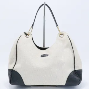 Guccissima -Trimmed Canvas Colbert Wooden Handle Shoulder Bag